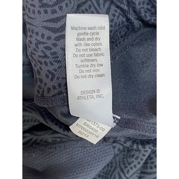 Athleta Gray Cropped Athletic Leggings Pants Back Zipper Pocket Women’s Size XS - Picture 7 of 10